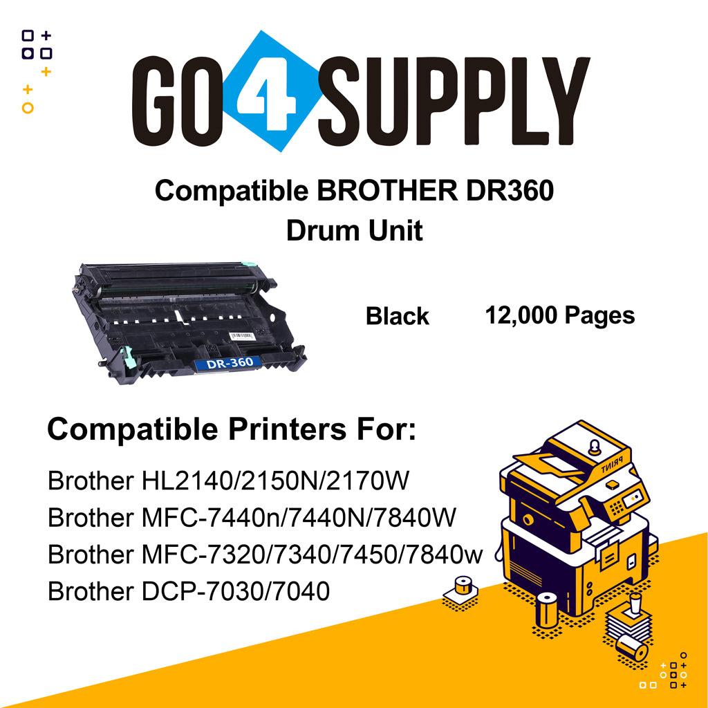 Compatible Brother DR-360 DR360 Drum Unit Used for Brother HL2140/ HL2150N/ HL2170W; MFC-7440N/ MFC-7840W/ MFC-7320/ MFC-7340/ MFC-7440n/ MFC-7450/ MFC-7840w; DCP-7030/ DCP-7040 Printer