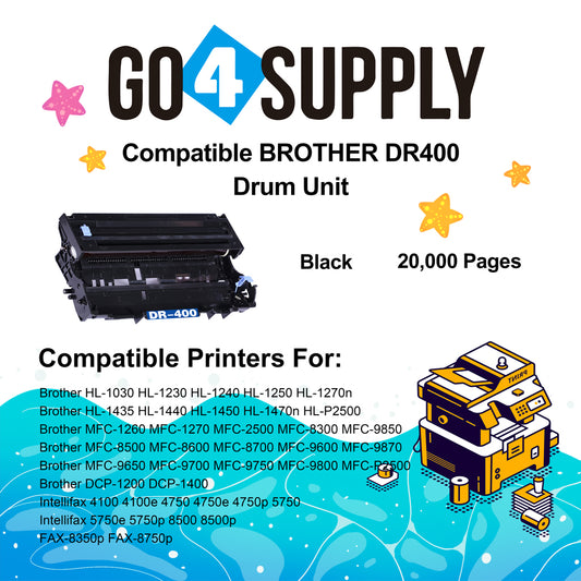 Compatible Black DR-400 DR400 Drum Unit Used for Brother HL-5030/5040/5050/5070N/5140/5150D/5170DN/1650/1670N/1850/1870N/1230/1240/1250/1270/1435/1440/1450/1470N Printer