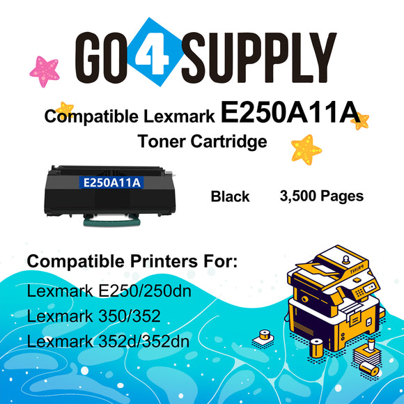 Compatible Lexmark E Series E250A11A E250 Toner Cartridge Used for Lexmark E250 E250 E250dn E350 E350d E350dn E352 E352dn Printer