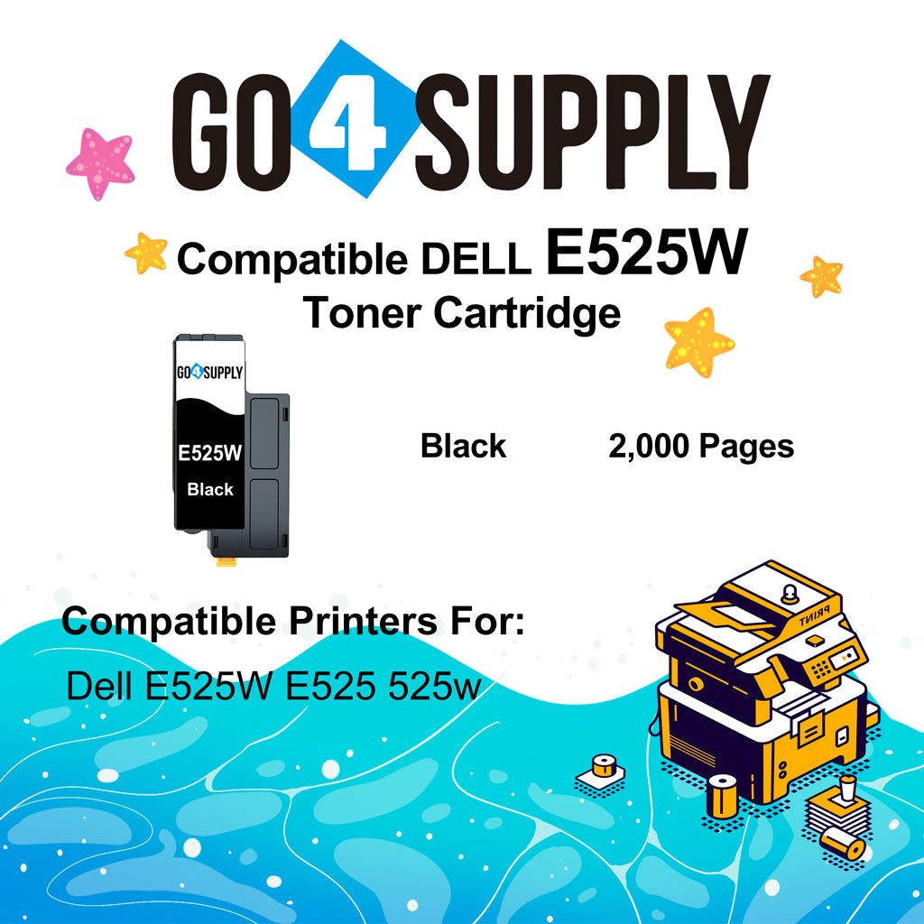 Compatible Dell E525W E525 525w to use with E525w Wireless Color Printer for 593-BBJX