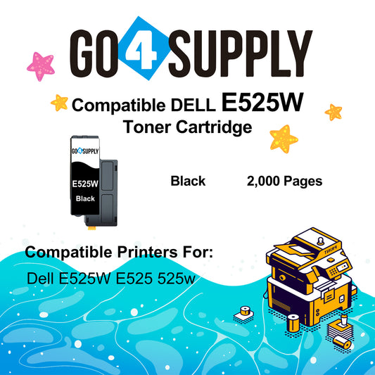 Compatible Dell E525W E525 525w to use with E525w Wireless Color Printer for 593-BBJX