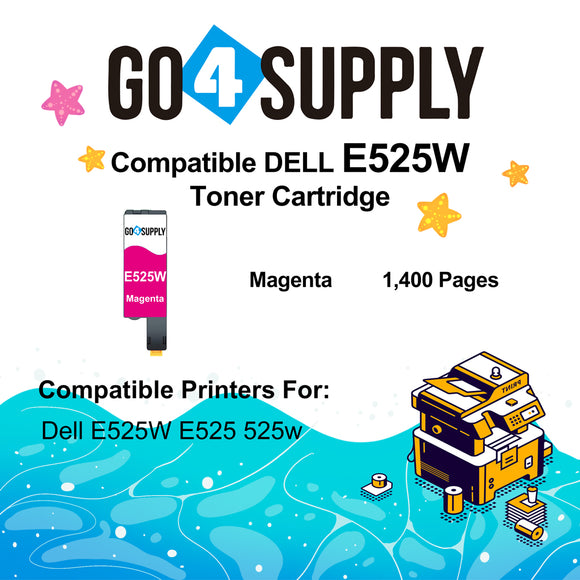 Compatible Dell 593-BBJV E525W E525 525w Magenta to use for E525w Wireless Color Printers