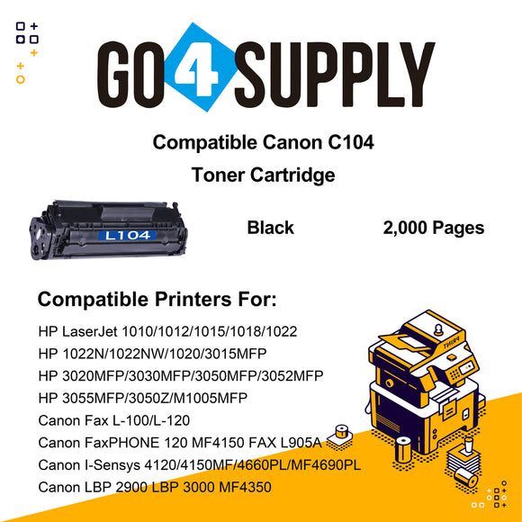 Compatible Toner Cartridge Replacement for Canon Fax L-100/L-120, FaxPHONE 120, MF4150,FAX L905A, I-Sensys 4120/4150MF/4660PL/MF4690PL Printers