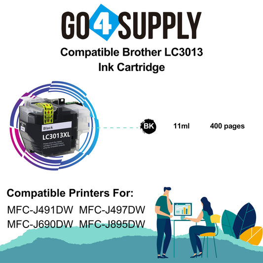 Compatible Black Brother 3013 LC3013XXL LC-3013XXL Ink Cartridge Used for Brother MFC-J491DW/MFC-J497DW/MFC-J690DW/MFC-J895DW Printer