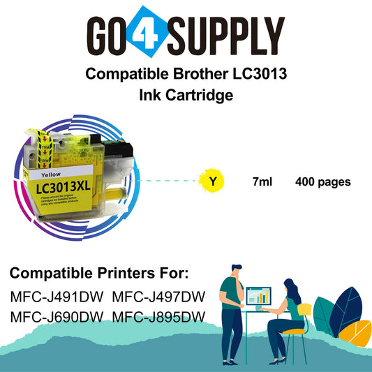 Compatible Yellow Brother 3013 LC3013XXL LC-3013XXL Ink Cartridge Used for Brother MFC-J491DW/MFC-J497DW/MFC-J690DW/MFC-J895DW Printer
