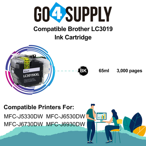 Compatible Black Brother 3019 LC3019XXL LC-3019XXL Ink Cartridge Used for Brother MFC-J5330DW/ MFC-J6530DW/ MFC-J6730DW/ MFC-J6930DW Printer