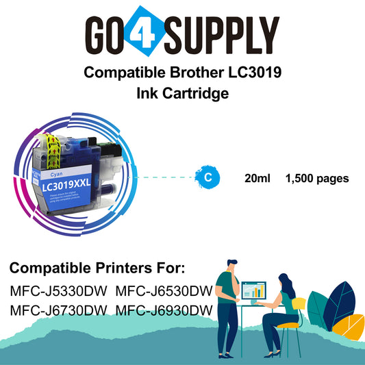 Compatible Cyan Brother 3019 LC3019XXL LC-3019XXL Ink Cartridge Used for Brother MFC-J5330DW/ MFC-J6530DW/ MFC-J6730DW/ MFC-J6930DW Printer