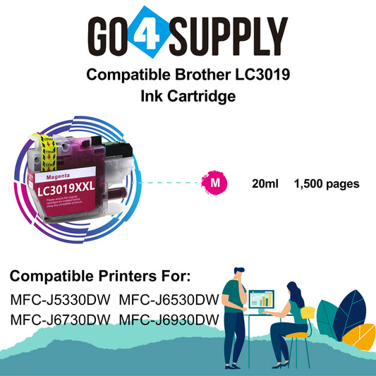 Compatible Magenta Brother 3019 LC3019XXL LC-3019XXL Ink Cartridge Used for Brother MFC-J5330DW/ MFC-J6530DW/ MFC-J6730DW/ MFC-J6930DW Printer