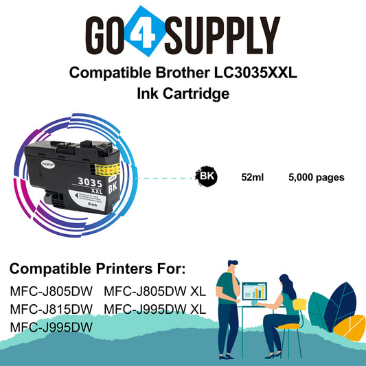 Compatible Black Brother 3035xxl LC3035xxl Ink Cartridges Used for Brother MFC-J805DW, MFC-J805DW XL, MFC-J815DW, MFC-J995DW, MFC-J995DW XL Printer