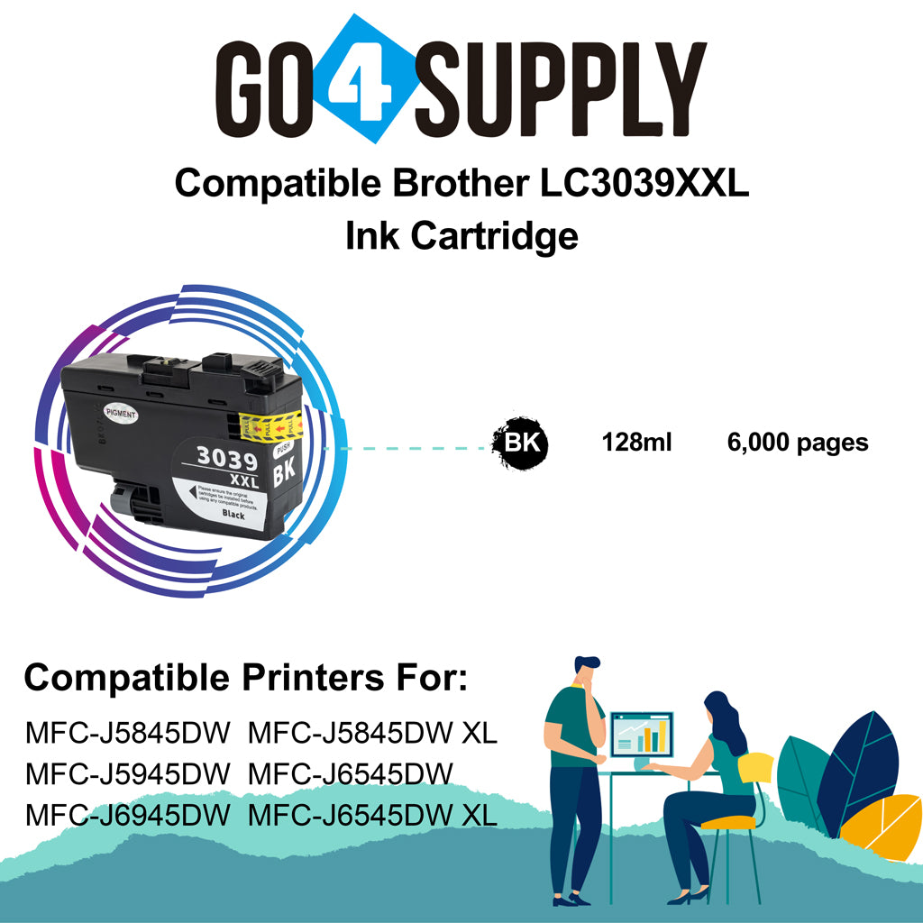Compatible Black Brother 3039 LC3039XXL LC-3039XXL Ink Cartridge Used for Brother MFC-J5845DW/MFC-J5845DW XL/MFC-J5945DW/MFC-J6545DW/MFC-J6545DW XL/MFC-J6945DW Printer