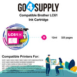 Compatible Magenta Brother 61xl LC61 LC61XL Ink Cartridge Used for DCP-145C/163C/165C/185C/195C/197C/365CN/375CW/385C/395CN/585CW/6690CN/6690CW; DCP-J125/J140W/J315W/J515W/J715W Printer