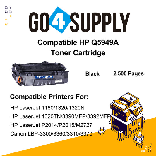 Compatible Black HP 5949 5949A Q5949A Toner Cartridge Used for HP LaserJet 1160/1320/1320N/1320TN/3390MFP/3392MFP/P2014/P2015/M2727