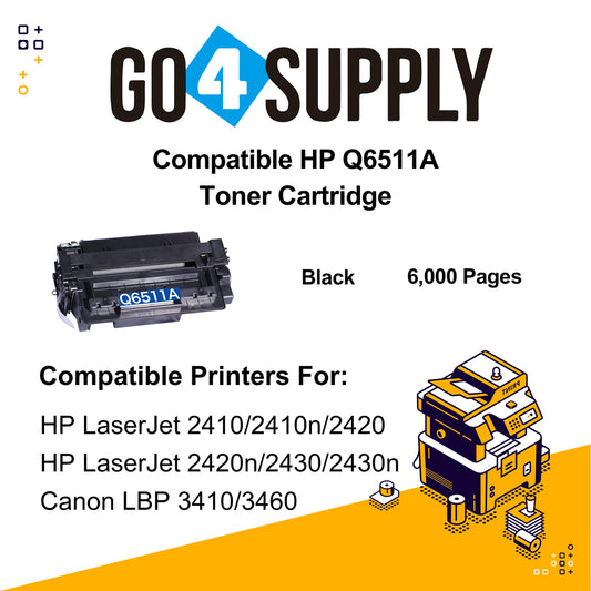 Compatible 6511 6511A Q6511A Toner Cartridge Used for HP LaserJet 2410/ 2410n/ 2420/ 2420n/ 2430/ 2430n Printers