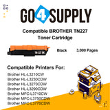 Compatible (Toner Only) Black Brother 227 TN227 TN-227 Toner Unit Used for Brother HL-L3210CW/L3230CDW/L3710CDW/L3270CDW/L3290CDW; DCP-L3510CDW/L3550CDW/L3551CDW; MFC-L3710CW/3730CDW/L3750CDW/L3770CDW/L3745CDW Printer