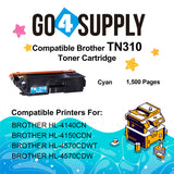 Compatible Brother Cyan TN-310 TN310 Toner Cartridge Used for Brother HL-4140CN HL-4150CDN HL-4570CDWT HL-4570CDW Printers