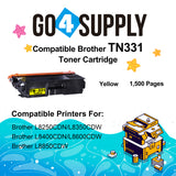Compatible Brother Yellow TN331 TN-331 Toner Cartridge Used for HL8250CDN/L8350CDW/L8400CDN/L8600CDW/L8850CDW