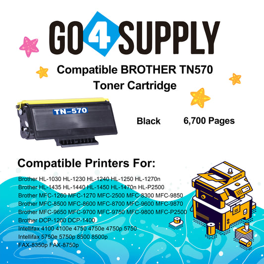 Compatible Black TN-570 TN570 Toner Cartridge Used for Brother MFC8220/8420/8440/8500/8640/8820D/8820DN/8840D/8840DN/9700/9800; HL5030/5040/5050/5070N/5140/5150D/5170DN/1650/1670N/1850 Printer