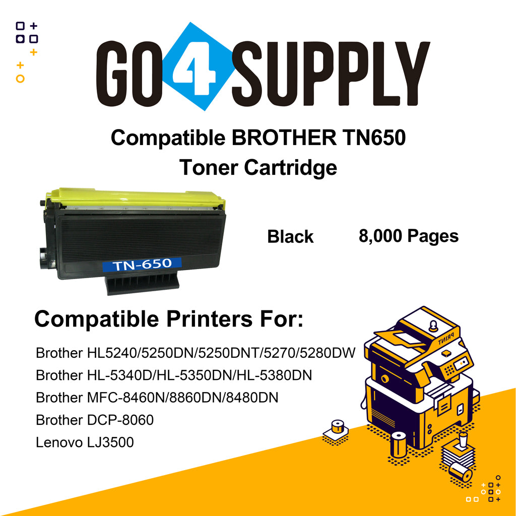 Compatible Brother TN650 TN-650 Toner Unit Used for Brother HL5240/5250DN/5250DNT/5270/5280DW; MFC8460N/8860DN/8480DN; DCP8060/DCP8065DN; HL-5340D/HL-5350DN/HL-5380DN