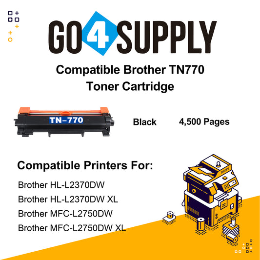 Compatible  Brother TN770 TN-770 Toner Cartridge Used for Brother HL-L2370DW, HL-L2370DW XL, MFC-L2750DW, MFC-L2750DW XL Printer