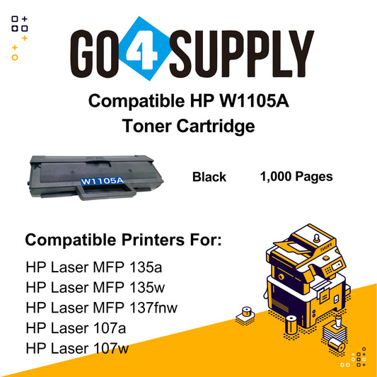 Compatible 105A W1105A 1105 Toner Cartridges Replacement for HP MFP135a MFP135w MFP137fnw 107a 107w Printers