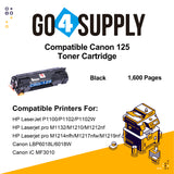 Compatible Canon Cartridge 125 CRG-125 Toner Cartridge Replacement for Canon LBP6018L/6018W, iC MF3010 Printers